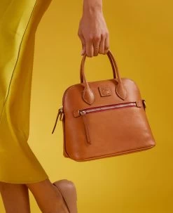 Florentine Domed Satchel Natural -Online Sale Dooney & Bourke 8L1954 ILD lifestyle 1