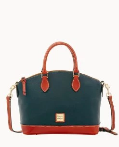 Pebble Grain Darcy Satchel Red -Online Sale Dooney & Bourke B0239G AWBLPATN