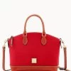 Pebble Grain Darcy Satchel Red -Online Sale Dooney & Bourke B0239G AWRDPATN