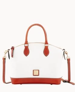 Pebble Grain Darcy Satchel Red -Online Sale Dooney & Bourke B0239G AWWHPATN