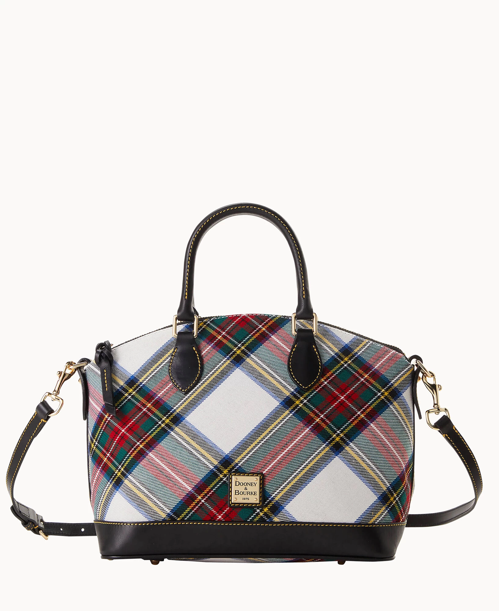 Tartan Darcy Satchel White 16 Tartan Darcy Satchel White - Image 14