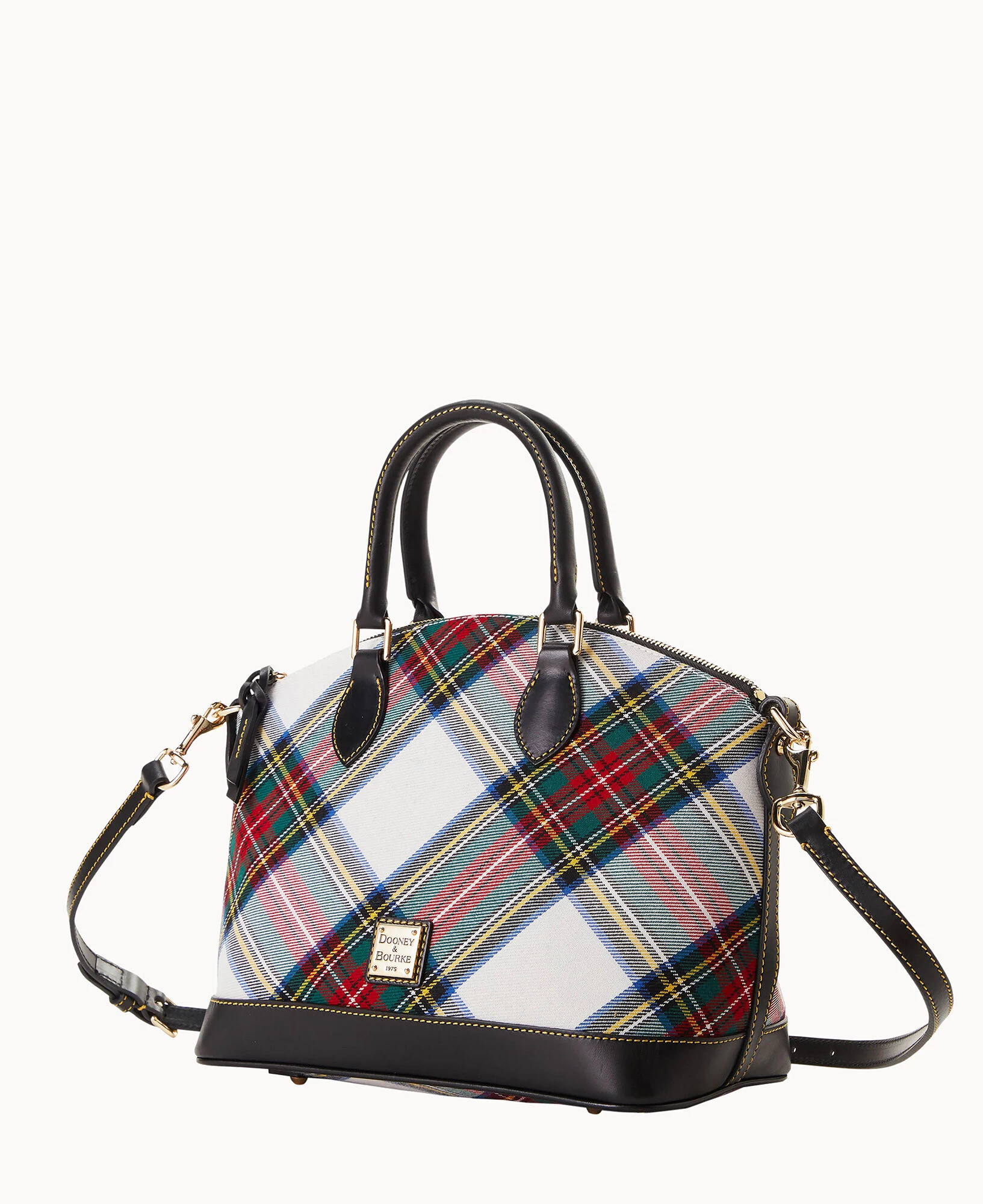 Tartan Darcy Satchel White 5 Tartan Darcy Satchel White - Image 3