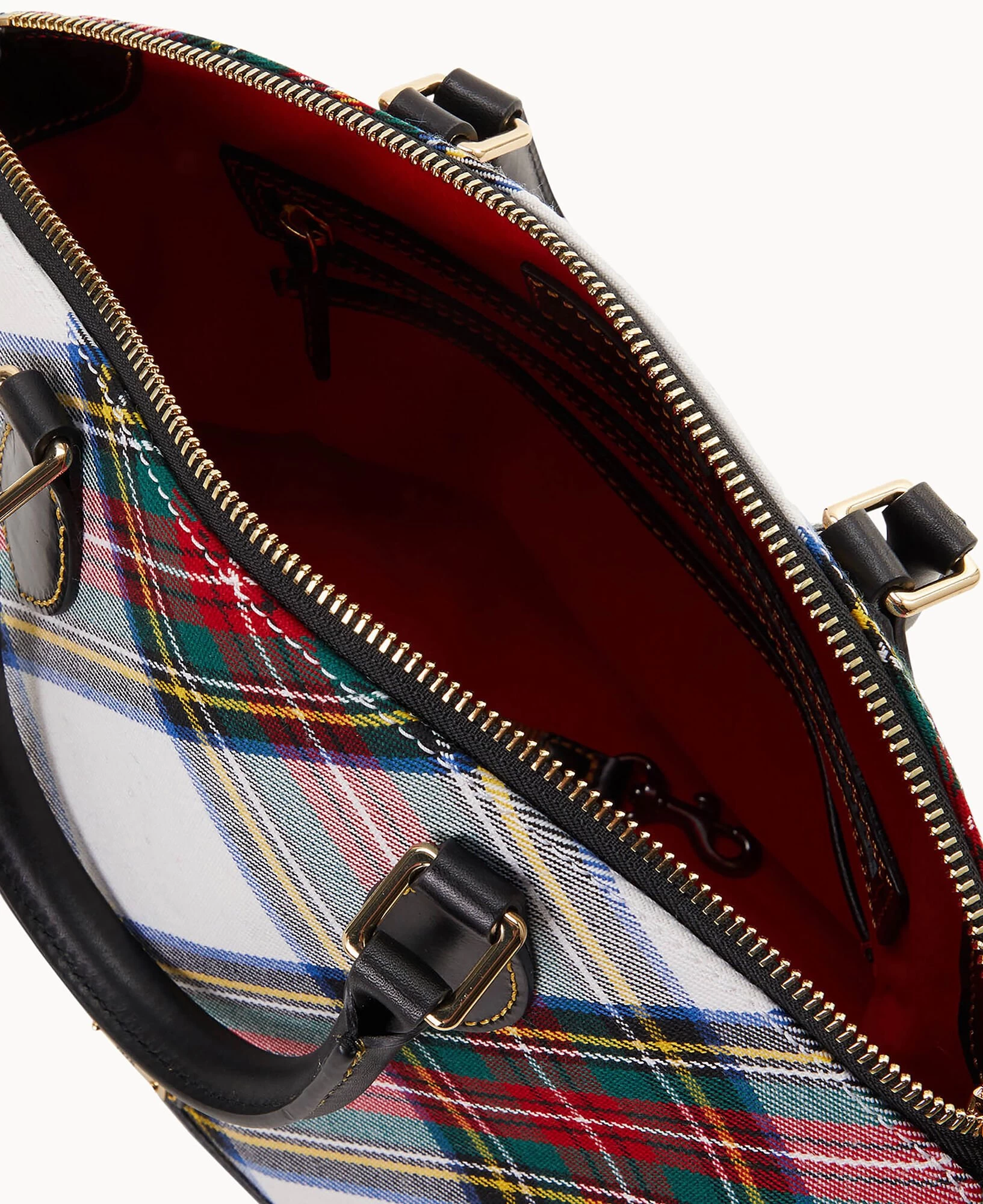 Tartan Darcy Satchel White 11 Tartan Darcy Satchel White - Image 9