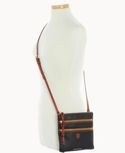 MLB Giants N S Triple Zip Crossbody GIANTS -Online Sale Dooney & Bourke B0298G AWBLPATNGINT ALT4