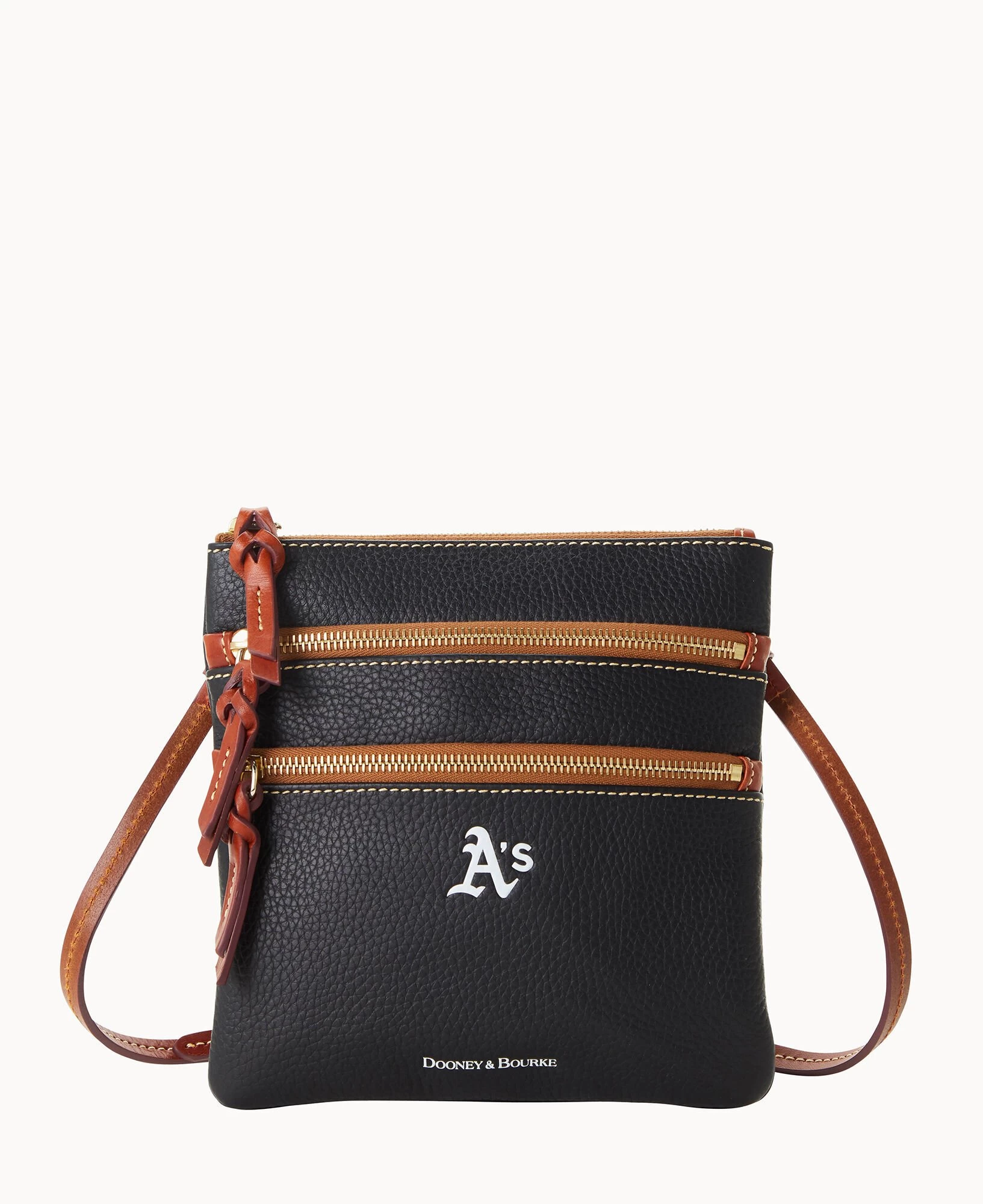 MLB Athletics N S Triple Zip Crossbody ATHLETICS 7 MLB Athletics N S Triple Zip Crossbody ATHLETICS - Image 5