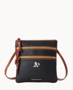 MLB Athletics N S Triple Zip Crossbody ATHLETICS 19 MLB Athletics N S Triple Zip Crossbody ATHLETICS -Online Sale Dooney & Bourke B0298G AWBLPATNOAKA 2