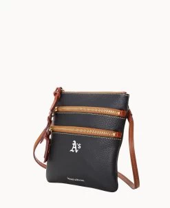 MLB Athletics N S Triple Zip Crossbody ATHLETICS 16 MLB Athletics N S Triple Zip Crossbody ATHLETICS -Online Sale Dooney & Bourke B0298G AWBLPATNOAKA ALT1 1