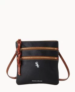 MLB White Sox N S Triple Zip Crossbody WHITE SOX -Online Sale Dooney & Bourke B0298G AWBLPATNWHSX 1