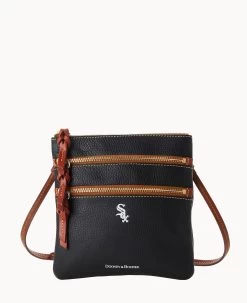 MLB White Sox N S Triple Zip Crossbody WHITE SOX -Online Sale Dooney & Bourke B0298G AWBLPATNWHSX 2