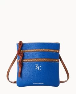 MLB Royals N S Triple Zip Crossbody ROYALS -Online Sale Dooney & Bourke B0298G AWBUPATNRYLS 1