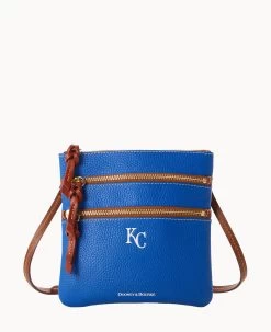 MLB Royals N S Triple Zip Crossbody ROYALS -Online Sale Dooney & Bourke B0298G AWBUPATNRYLS 2