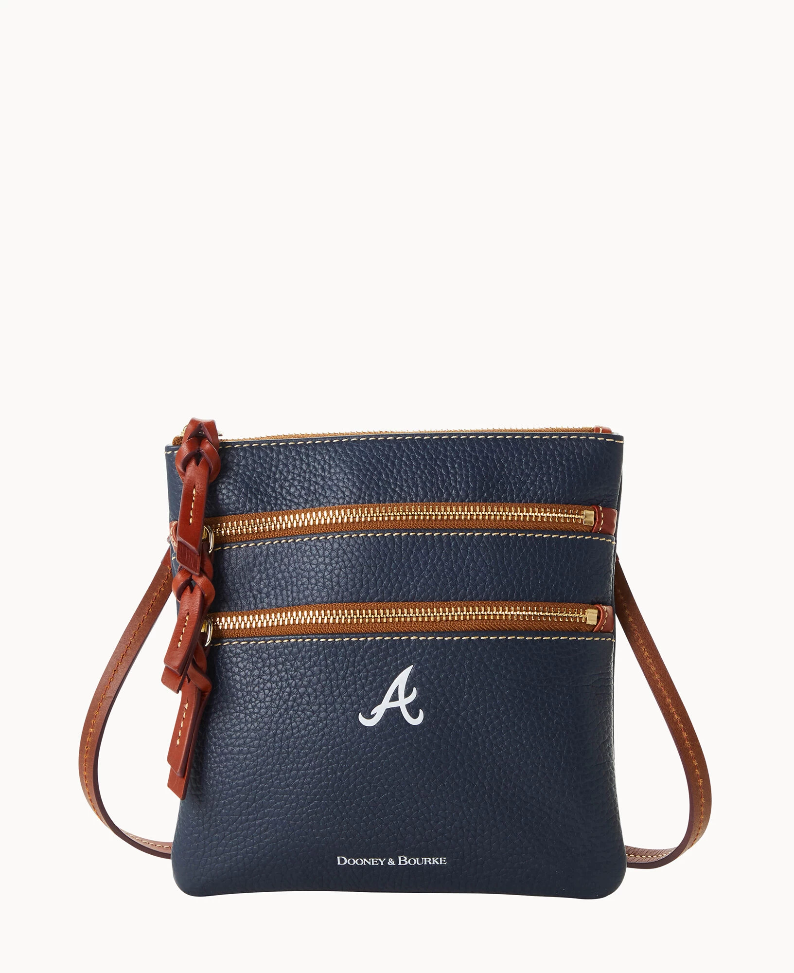 MLB Braves N S Triple Zip Crossbody BRAVES 11 MLB Braves N S Triple Zip Crossbody BRAVES - Image 9