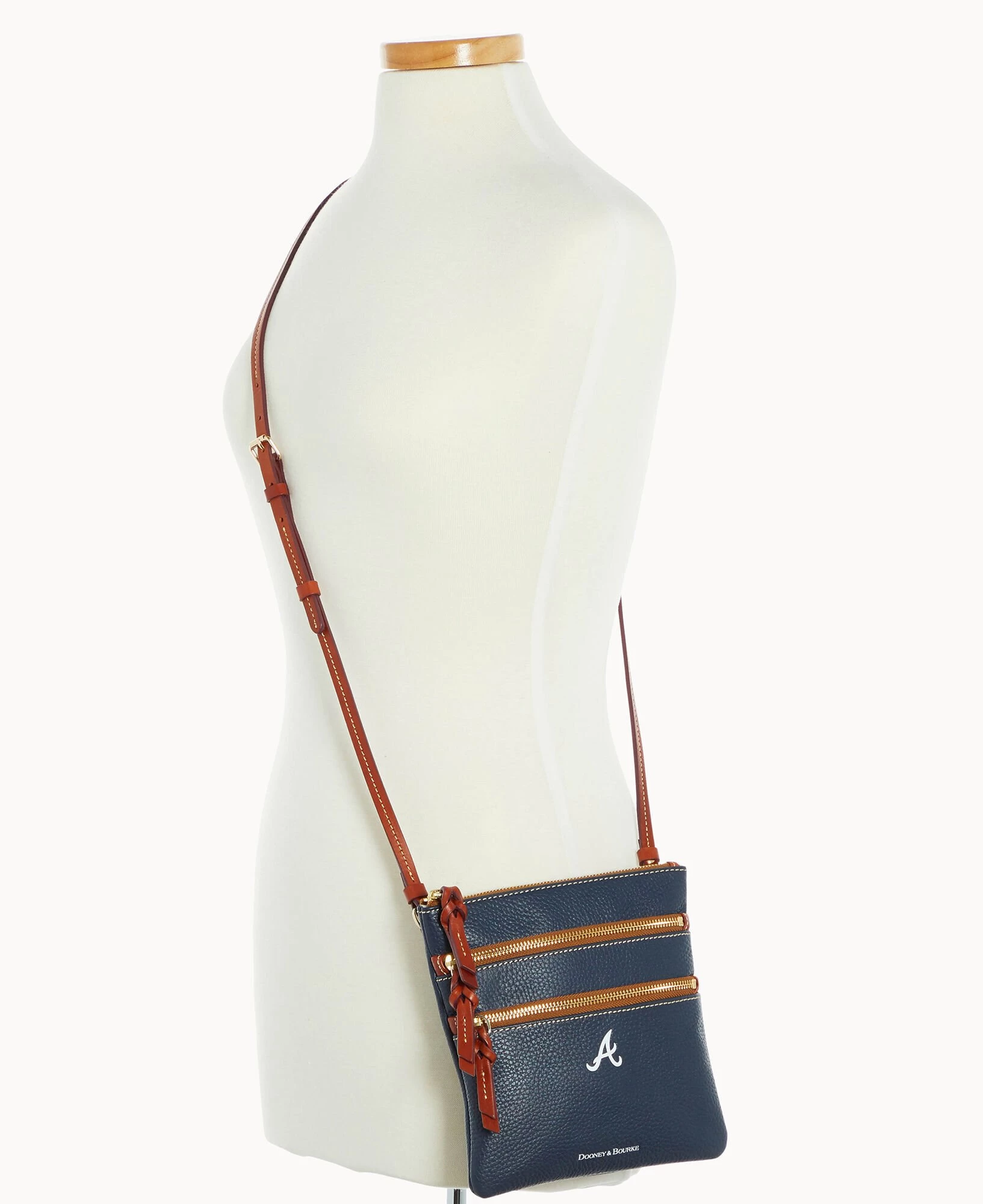 MLB Braves N S Triple Zip Crossbody BRAVES 10 MLB Braves N S Triple Zip Crossbody BRAVES - Image 8
