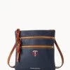 MLB Twins N S Triple Zip Crossbody TWINS -Online Sale Dooney & Bourke B0298G AWNVPATNTWNS