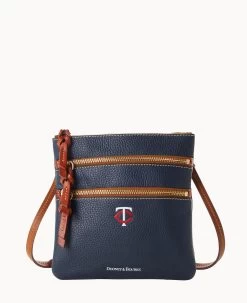 MLB Twins N S Triple Zip Crossbody TWINS -Online Sale Dooney & Bourke B0298G AWNVPATNTWNS 2