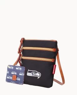 NFL Seahawks N S Triple Zip W ID Holder SEAHAWKS -Online Sale Dooney & Bourke B0298G INBLPATNSEAH ALT1