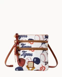 MLB Tigers N S Triple Zip Crossbody TIGERS -Online Sale Dooney & Bourke B0298G QUMWPATNTGRS 2