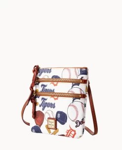 MLB Tigers N S Triple Zip Crossbody TIGERS -Online Sale Dooney & Bourke B0298G QUMWPATNTGRS ALT1 1