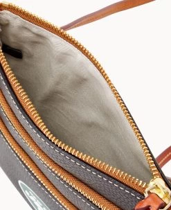 NFL Jets Triple Zip Crossbody JETS -Online Sale Dooney & Bourke B0298H AWBLPATNJETS ALT2