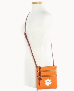 Collegiate Clemson University Triple Zip Crossbody CLEMSON -Online Sale Dooney & Bourke B0298H AWORPATNCLM0 ALT4