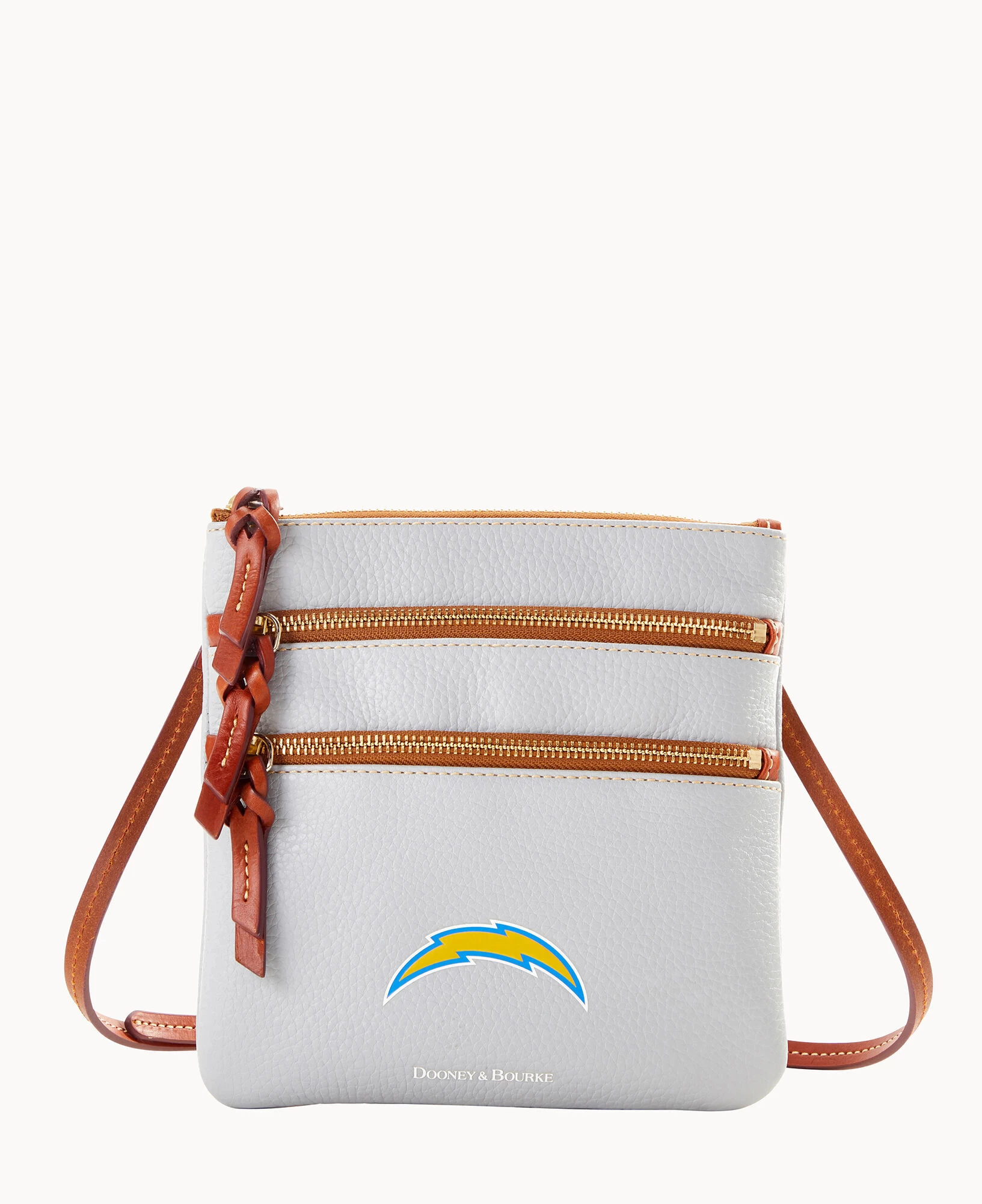NFL Chargers Triple Zip Crossbody CHARGERS 3 NFL Chargers Triple Zip Crossbody CHARGERS