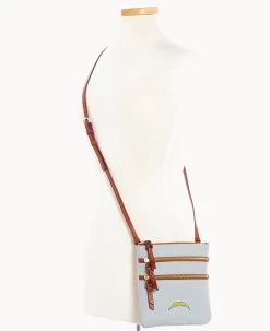 NFL Chargers Triple Zip Crossbody CHARGERS 14 NFL Chargers Triple Zip Crossbody CHARGERS -Online Sale Dooney & Bourke B0298H AWSVPATNCHGR ALT4