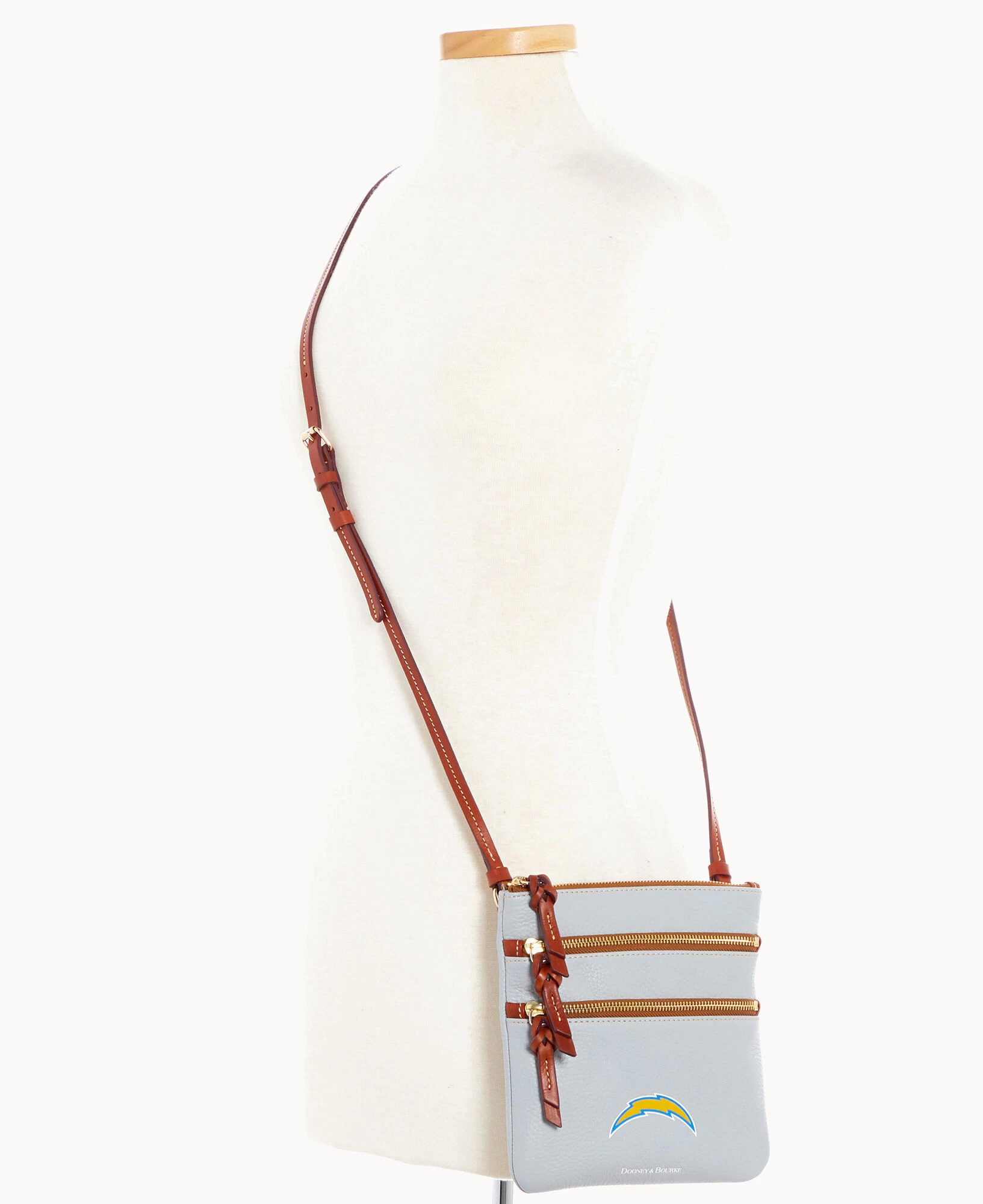 NFL Chargers Triple Zip Crossbody CHARGERS 6 NFL Chargers Triple Zip Crossbody CHARGERS - Image 4