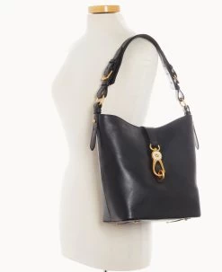 Florentine Lily Bucket Black Black 23 Florentine Lily Bucket Black Black -Online Sale Dooney & Bourke B0546D SCBLSCBL ALT4 1
