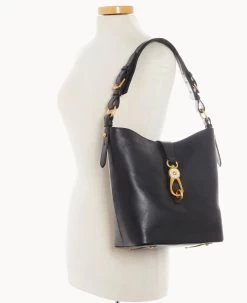 Florentine Lily Bucket Black Black 19 Florentine Lily Bucket Black Black -Online Sale Dooney & Bourke B0546D SCBLSCBL ALT4