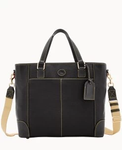 Pebble Grain Newport Tote Black