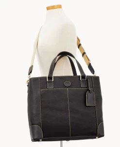 Pebble Grain Newport Tote Black 23 Pebble Grain Newport Tote Black -Online Sale Dooney & Bourke B0735G P1BLPABL ALT4 1