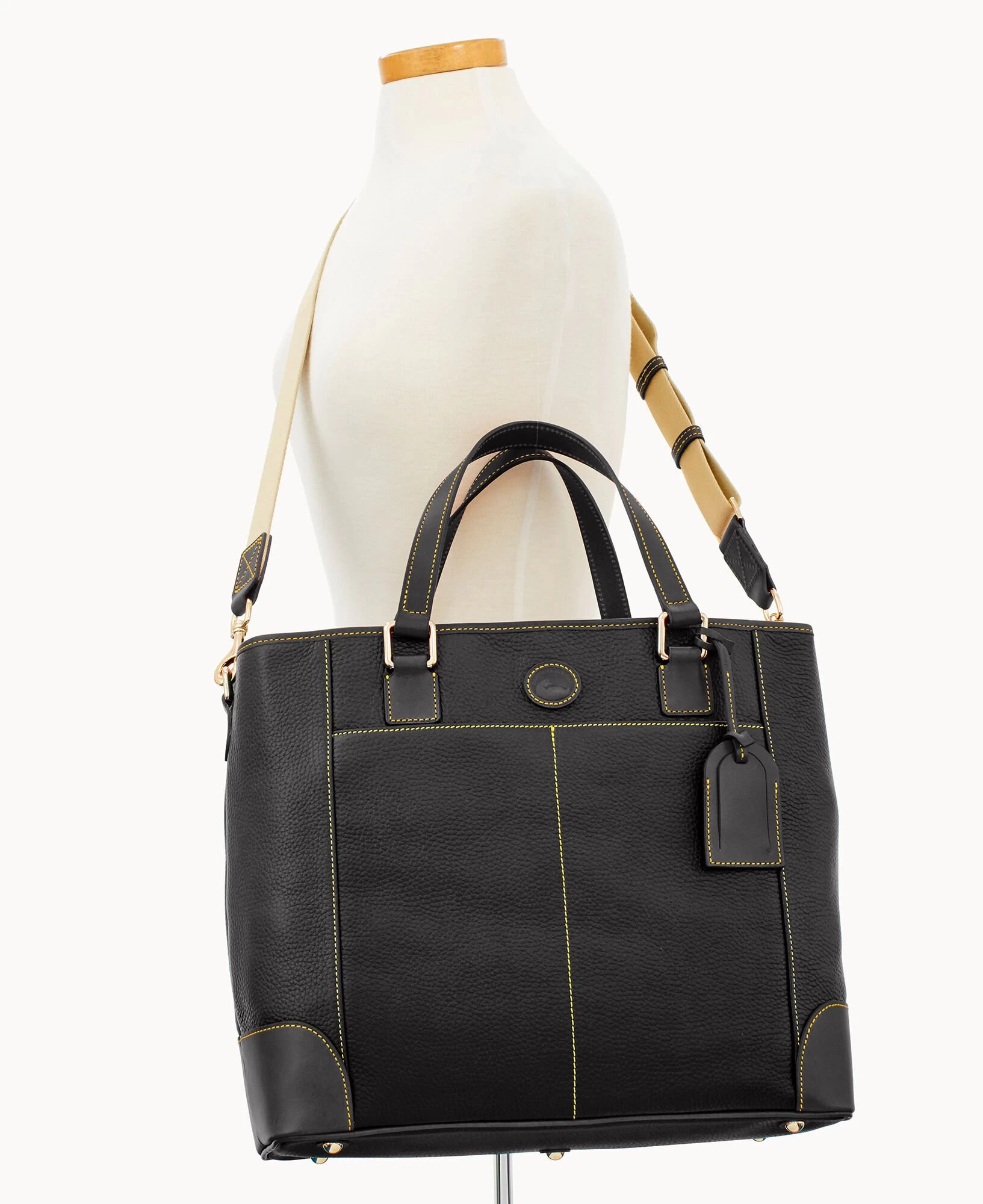 Pebble Grain Newport Tote Black 12 Pebble Grain Newport Tote Black - Image 10