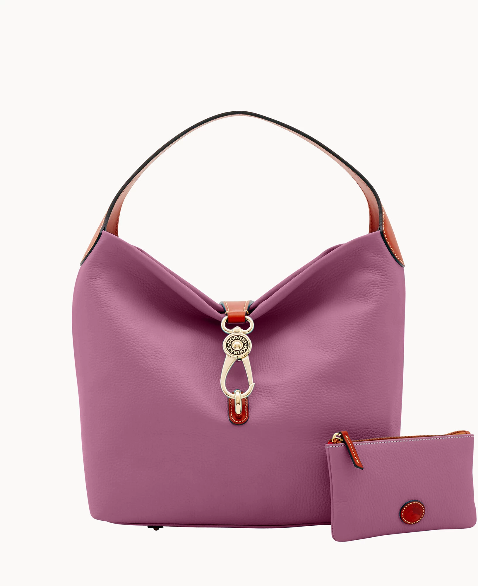 Pebble Grain Logo Lock Shoulder Bag With Pouch White 19 Pebble Grain Logo Lock Shoulder Bag With Pouch White - Image 17