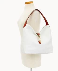 Pebble Grain Logo Lock Shoulder Bag With Pouch White 31 Pebble Grain Logo Lock Shoulder Bag With Pouch White -Online Sale Dooney & Bourke B0740G AWWHPATNO000 ALT4 1