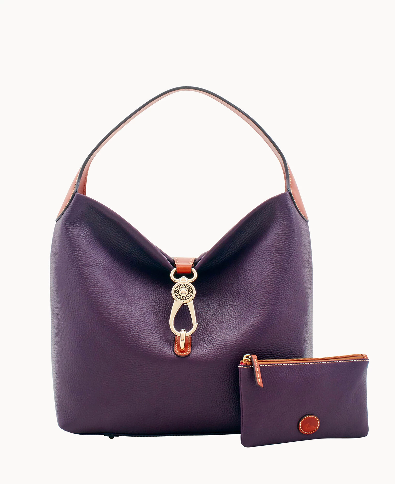 Pebble Grain Logo Lock Shoulder Bag With Pouch White 21 Pebble Grain Logo Lock Shoulder Bag With Pouch White - Image 19