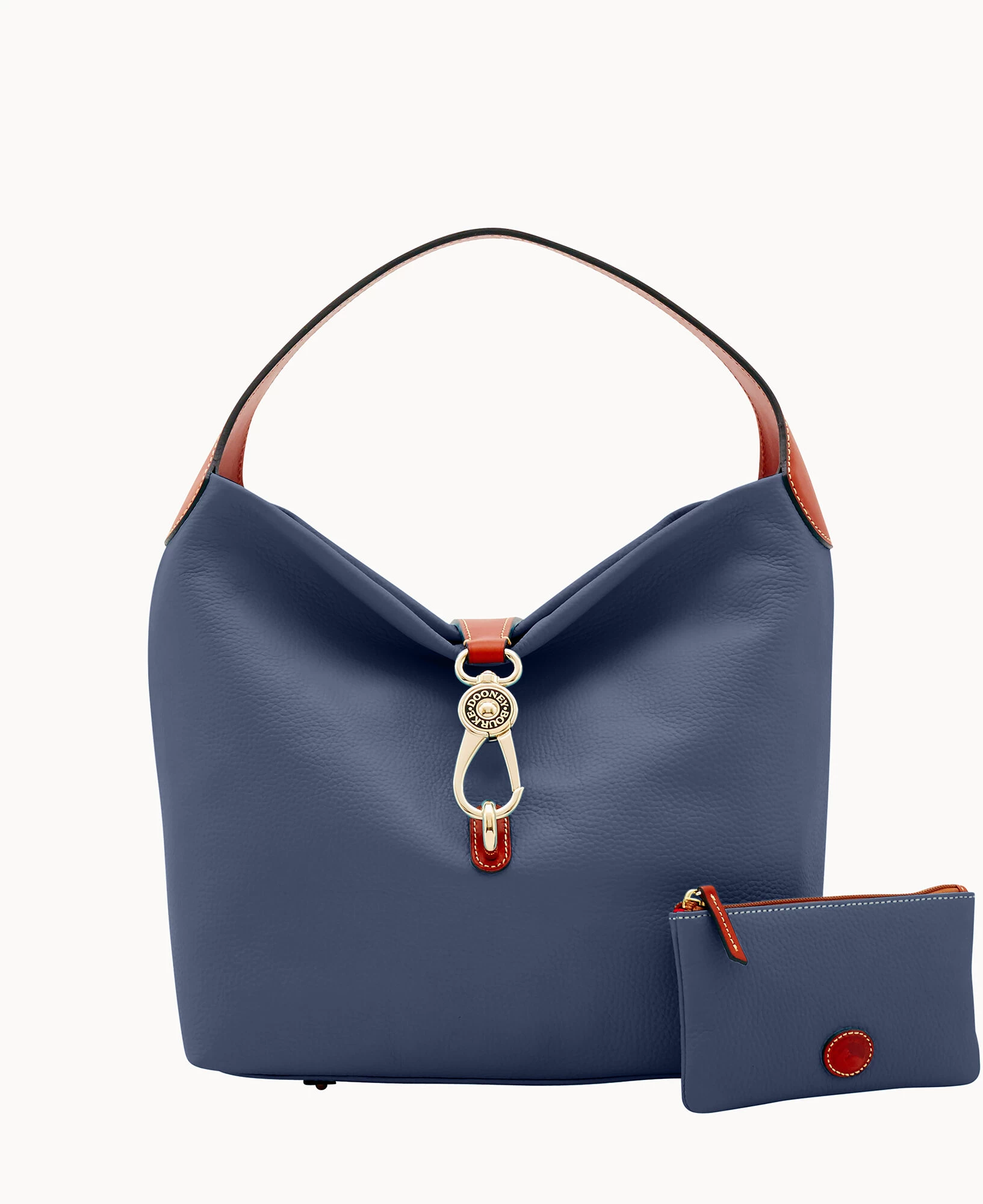 Pebble Grain Logo Lock Shoulder Bag With Pouch White 20 Pebble Grain Logo Lock Shoulder Bag With Pouch White - Image 18