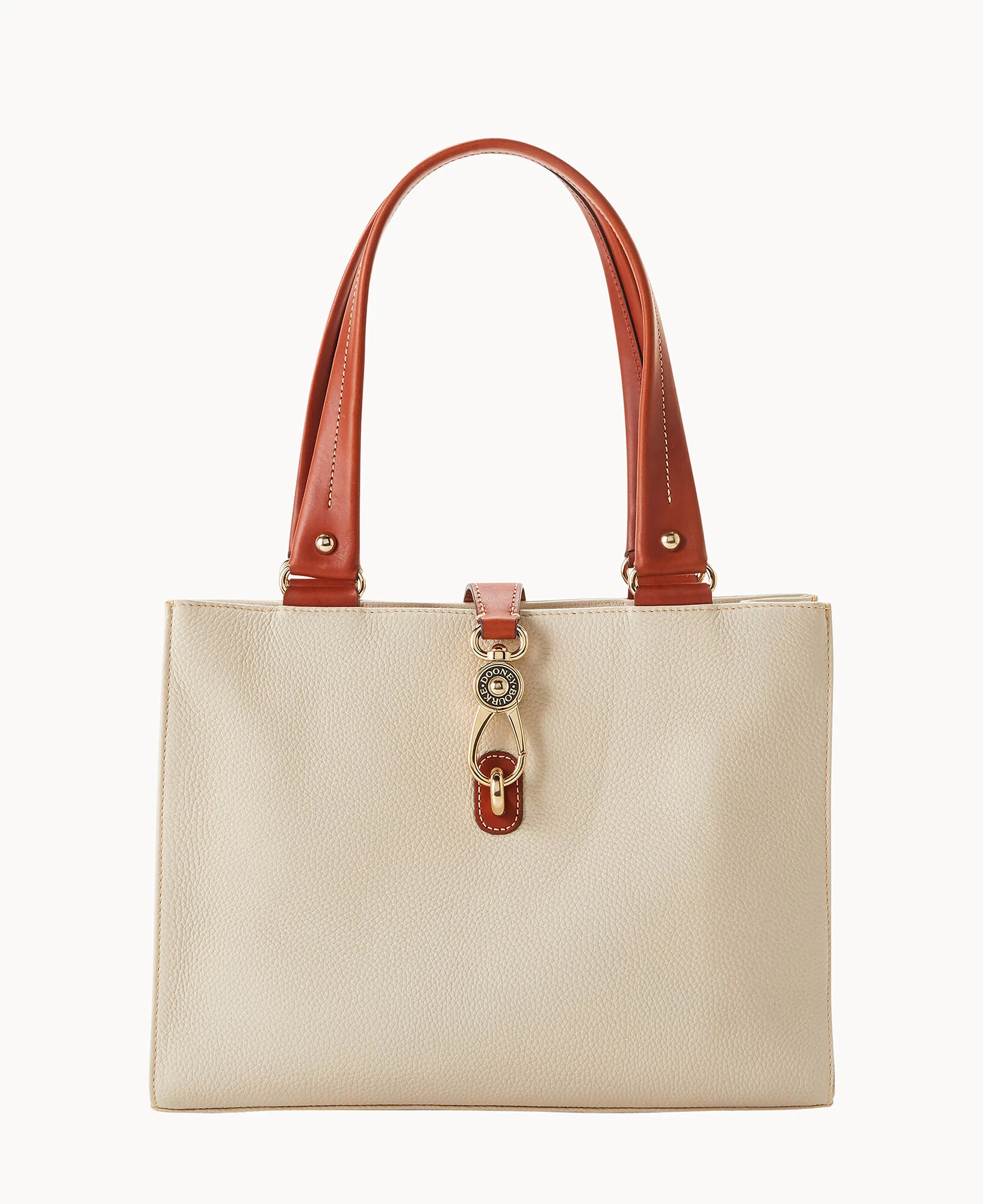 Pebble Grain Medium Logo Lock Tote Olive 16 Pebble Grain Medium Logo Lock Tote Olive - Image 14