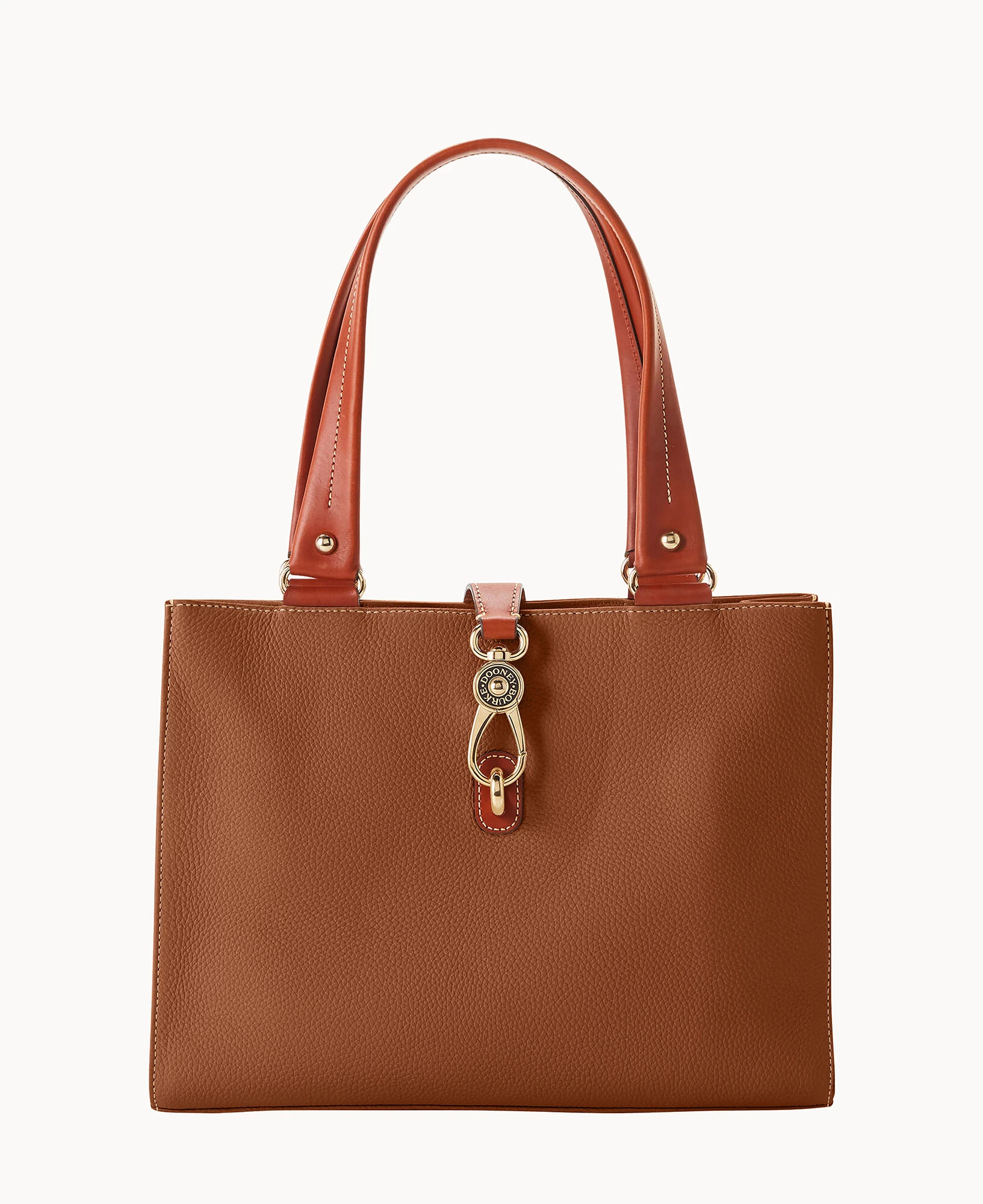 Pebble Grain Medium Logo Lock Tote Olive 17 Pebble Grain Medium Logo Lock Tote Olive - Image 15