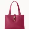 Saffiano Medium Logo Lock Tote Cranberry -Online Sale Dooney & Bourke B0787G SICBSICB