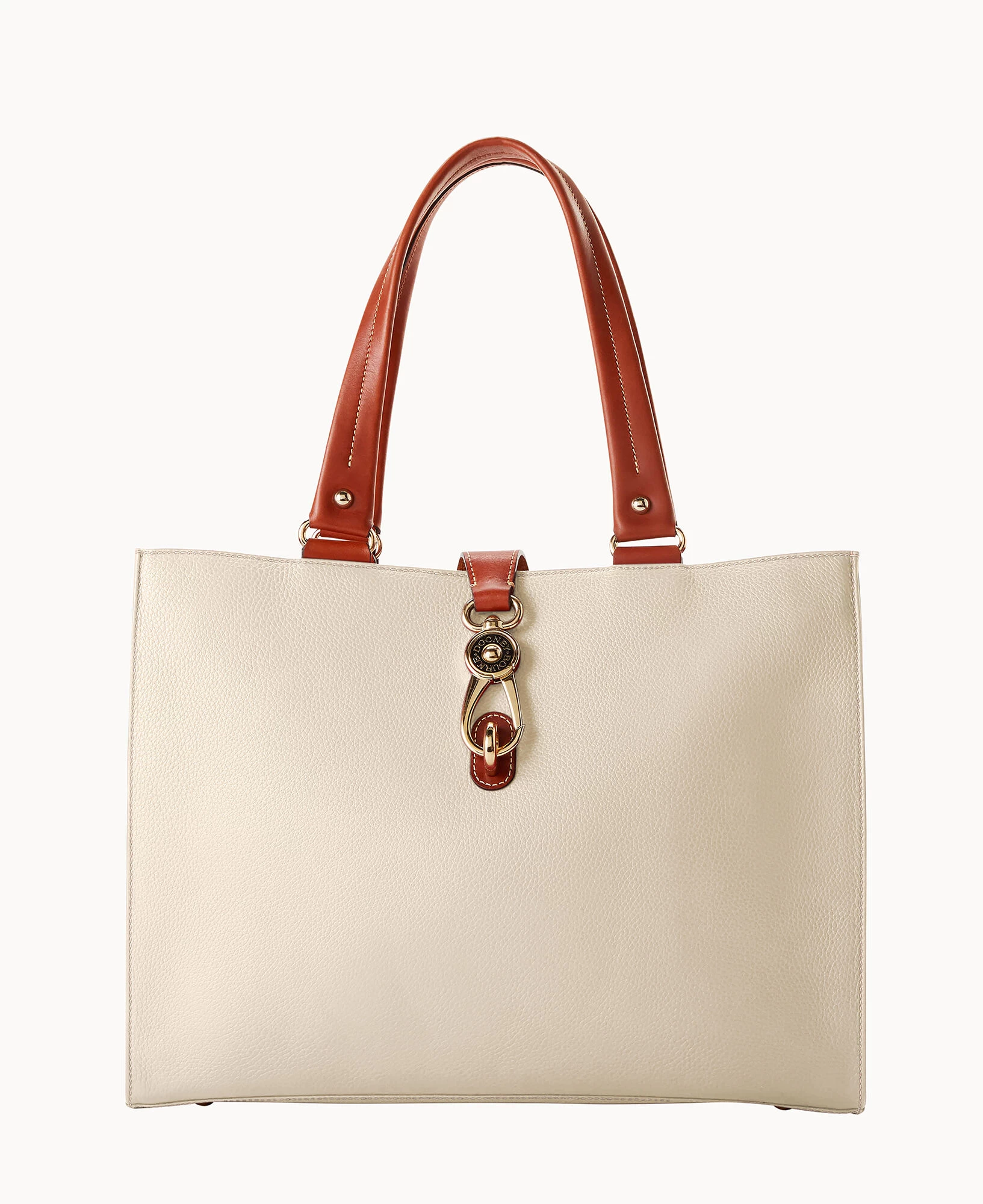 Pebble Grain Large Logo Lock Tote Bone 16 Pebble Grain Large Logo Lock Tote Bone - Image 14