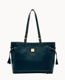 Pebble Grain Double Strap Tassel Bag Black Black -Online Sale Dooney & Bourke B0872G AWBLPABL 2