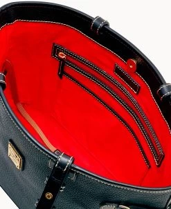 Pebble Grain Double Strap Tassel Bag Black Black -Online Sale Dooney & Bourke B0872G AWBLPABL ALT2