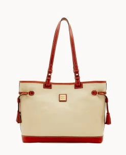 Pebble Grain Double Strap Tassel Bag Black Black -Online Sale Dooney & Bourke B0872G AWBOPATN