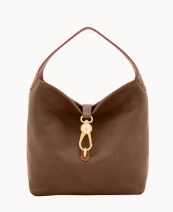 Florentine Logo Lock Shoulder Bag Natural -Online Sale Dooney & Bourke B0882D SCELSCEL