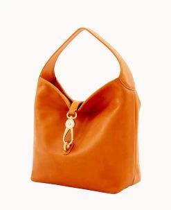 Florentine Logo Lock Shoulder Bag Natural -Online Sale Dooney & Bourke B0882D SCNASCNA ALT1