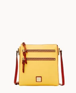 Pebble Grain Large Peyton Triple Zip Black -Online Sale Dooney & Bourke B0888G AWLEPATN