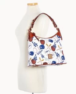 MLB Dodgers Hobo DODGERS 18 MLB Dodgers Hobo DODGERS -Online Sale Dooney & Bourke B0924G QUMWPATNDODG ALT4 1