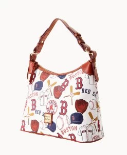 MLB Red Sox Hobo RED SOX -Online Sale Dooney & Bourke B0924G QUMWPATNRDSX ALT1 1