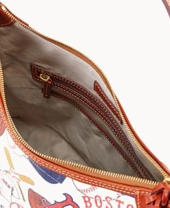 MLB Red Sox Hobo RED SOX -Online Sale Dooney & Bourke B0924G QUMWPATNRDSX ALT2