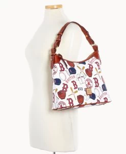 MLB Red Sox Hobo RED SOX -Online Sale Dooney & Bourke B0924G QUMWPATNRDSX ALT4 1